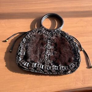 Vintage Airoldi Couture Fur Handbag